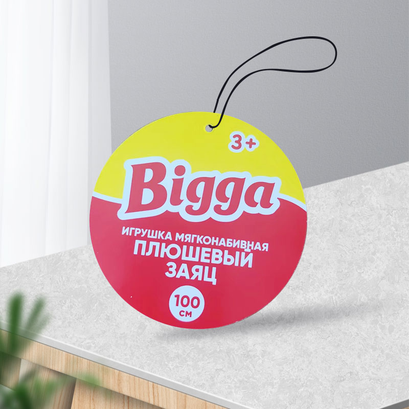 Yuvarlak plastik giyim etiketi neden bir daire gibi şekillendiriliyor?